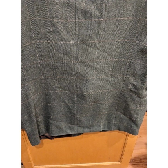 Cellini men's sport coat Blazer Size 40R Houndstooth Silk Blend 2 button Green‎ - Picture 3 of 3